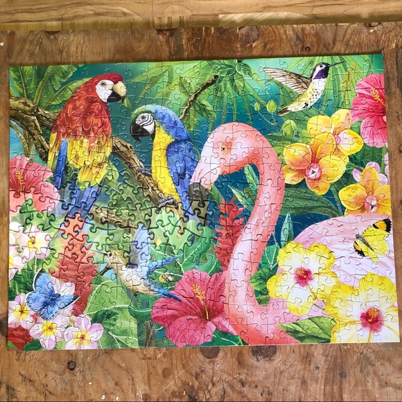 Bits and Pieces “Tropical Birds” 300 pc Puzzle - Picture 2 of 10